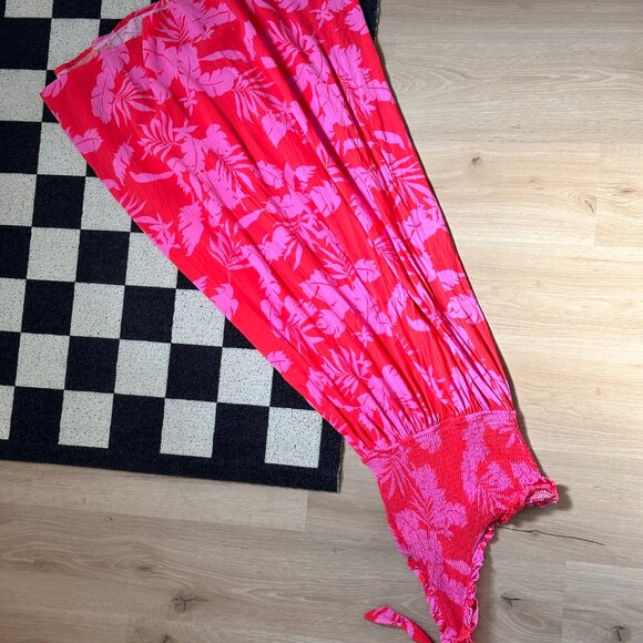 *Japra Pink Floral Beach One Shoulder Dress - Picture 5 of 7